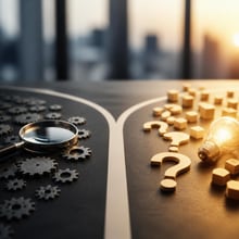 Infographic at a glance, navigating the marketing shift from Answer Engine Optimization (AEO) with key points and icons.