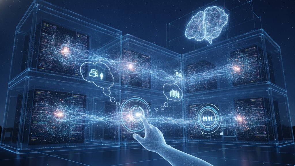 A conceptual representation of how generative AI models retrieve and process information.